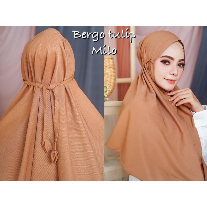 Bergo Tulip/Daily khimar/Instan Mochi Tulip