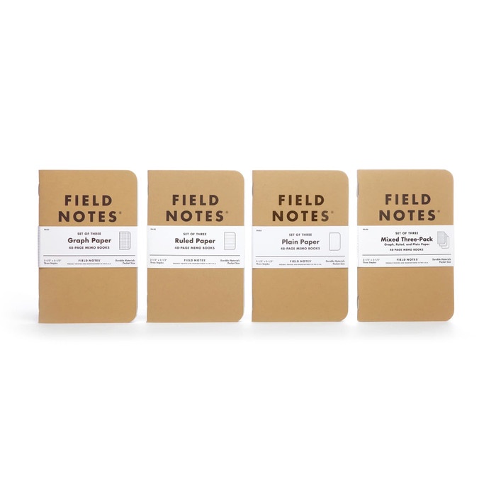 

Notebook Field Notes Original Kraft 3 Pack Buku Tulis Stationeries 046
