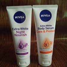 [Paket Pagi &amp; Malam] Nivea Body Serum Care Protect &amp; Night Nourish @180ml