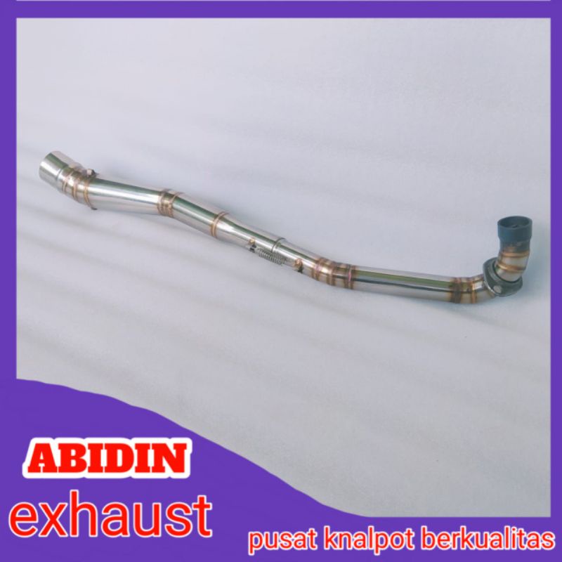 Leheran pipa knalpot full cacing stainless stell Jupiter Z - Vega - Grand- smash shogun model sampin