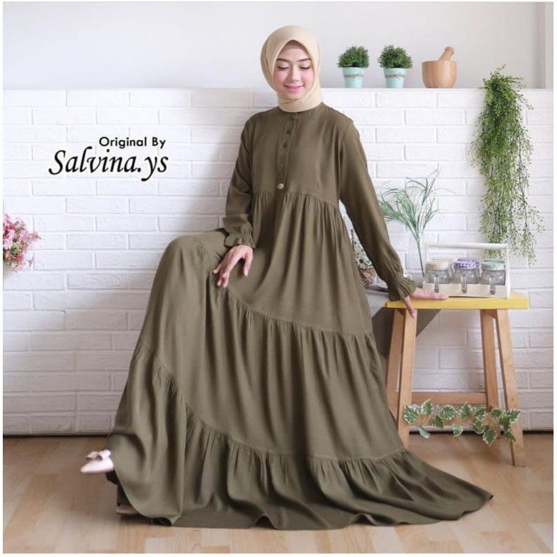 GAMIS ORI BY SALVINA YS/GAMIS ORI RAYON TWILL/GAMIS BRAND SALVINA YS TERMURAH TERLARIS