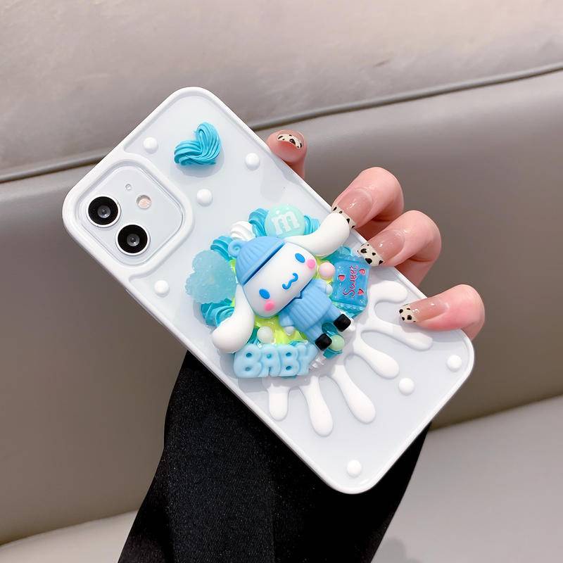 Soft case Transparan Motif Kartun 3D Untuk iPhone 13 12 11 Pro MAX Mini X XS MAX XR SE 2022 2020 7 8 Plus