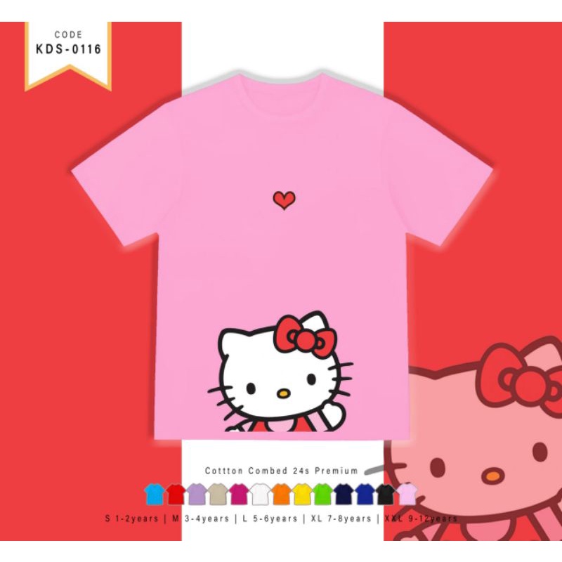 KAOS ANAK PEREMPUAN HELLO KITY PREMIUM