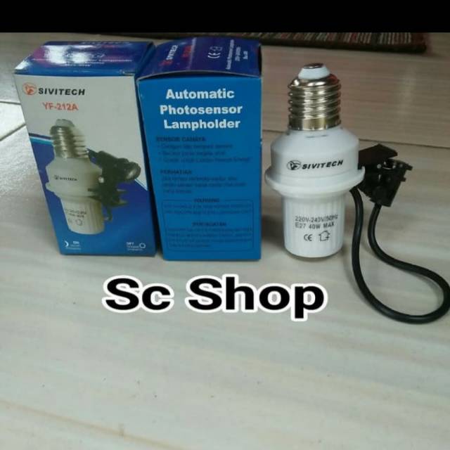 Fiting Lampu Sensor Otomatis Siang Malam