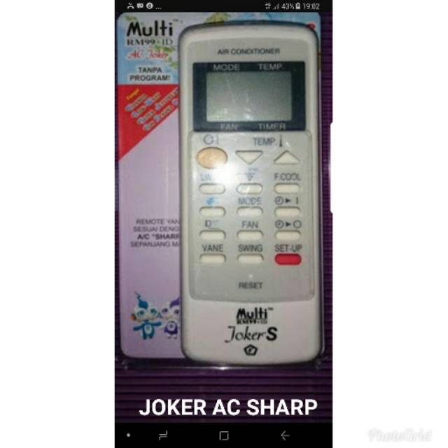 Remote Ac Sharp Joker Ac S Shopee Indonesia