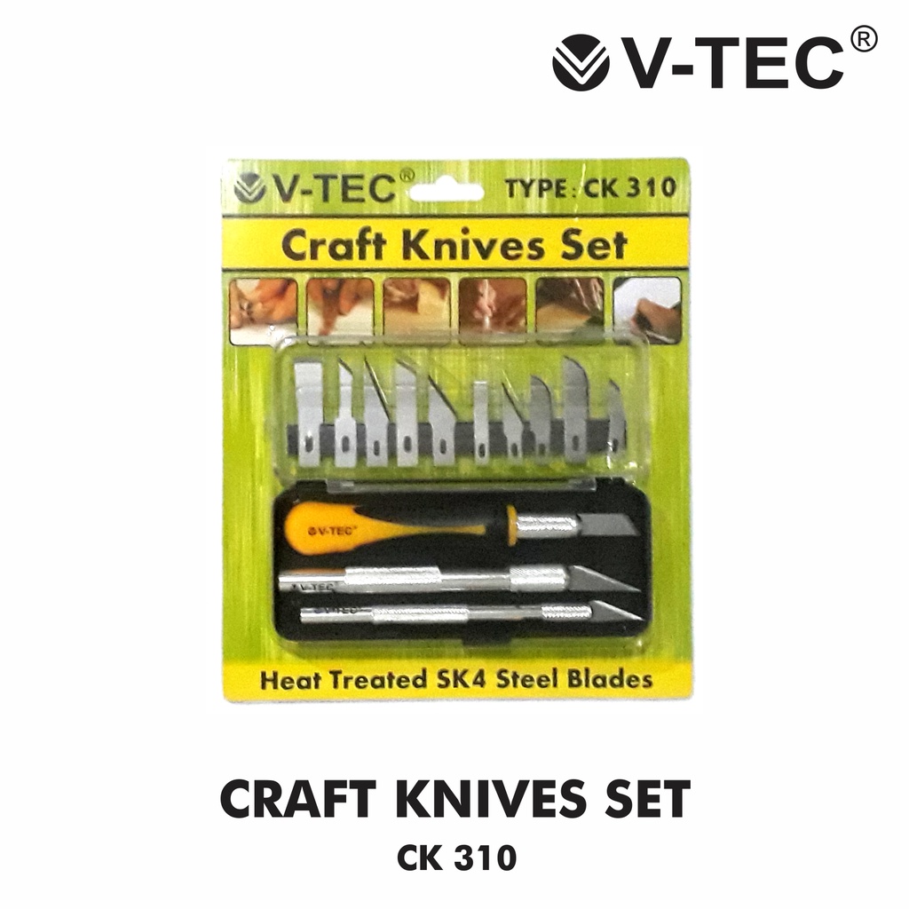 

VTEC CRAFT KNIVES SET CK 310 / CRAFT KNIFE SET / PISAU KRIYA / CUTTER