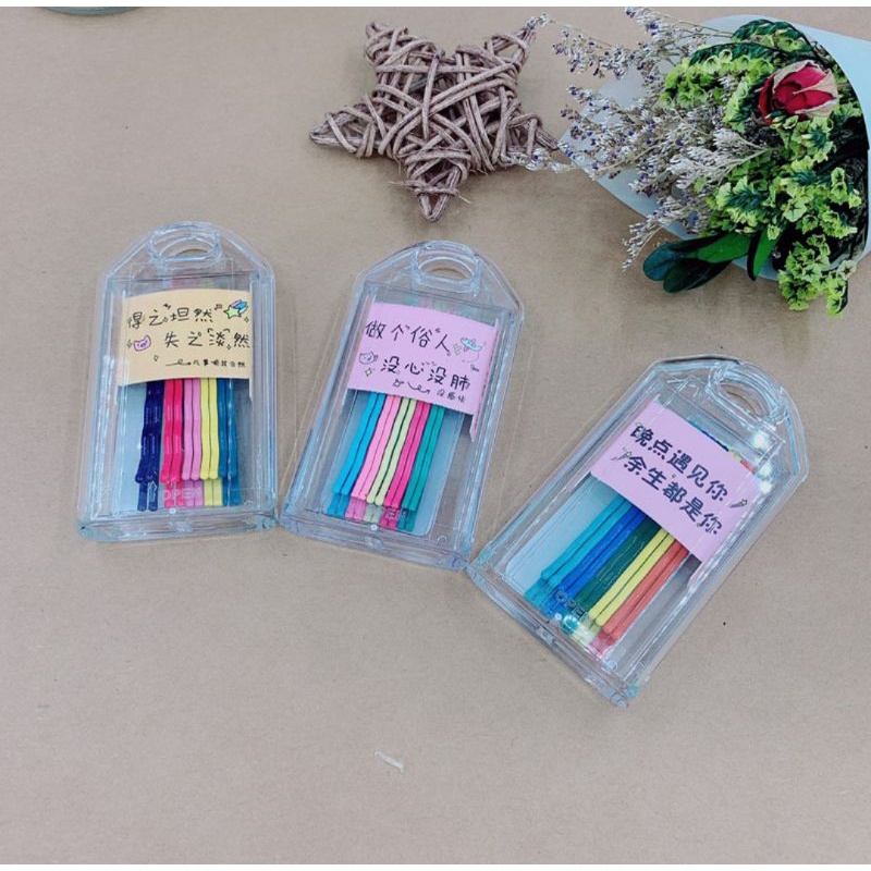 Jepit Lidi Warna Warni Model Korea / Jepit Rambut Import Korea Color