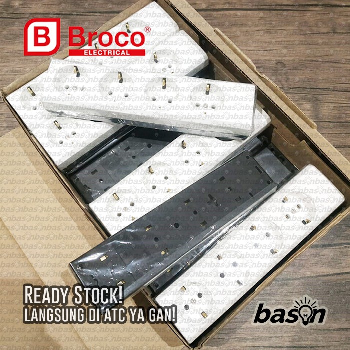 BROCO 15340 NCP 16A 250V SNI - Stop Kontak 4 Lubang tanpa kabel