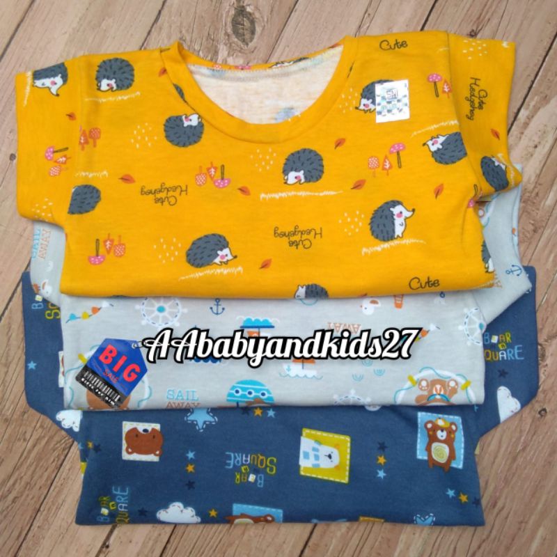 3PC Kaos Oblong Bayi Vinata Full Print Ukuran SBM L XL-Kaos Bayi Vinata Full Print Warna SNI MURAH NYAMAN BERKUALITAS