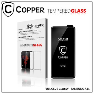 Samsung Galaxy A11 - COPPER Tempered Glass Full Glue Premium Glossy