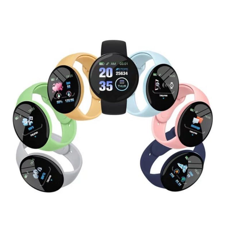 Smartwatch D18 with pedometer/heartrate