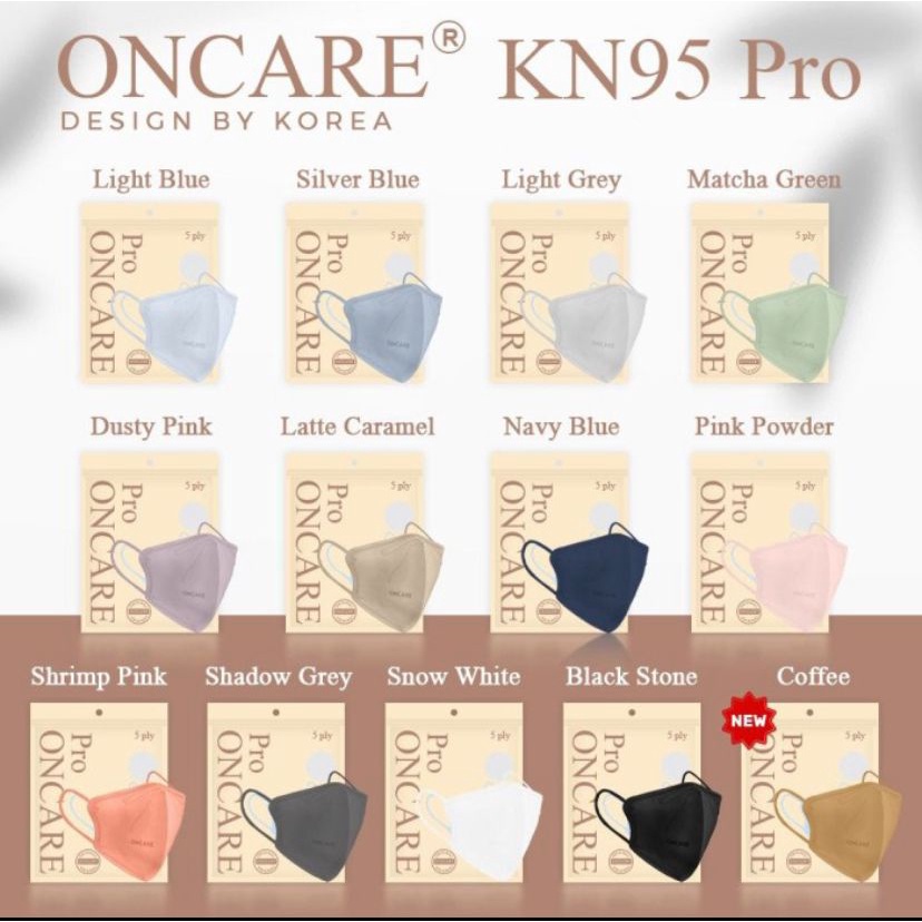 MURAH BANGET MASKER ONCARE KN95 PRO 5PLY EMBOSS POKANA - 1 PACK ISI 10PCS
