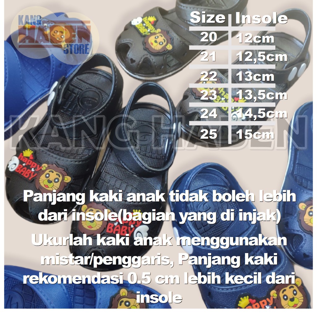 Sandal Anak Bayi Cowok Bahan Karet Lembut Gambar Karakter Lion Singa 052HB