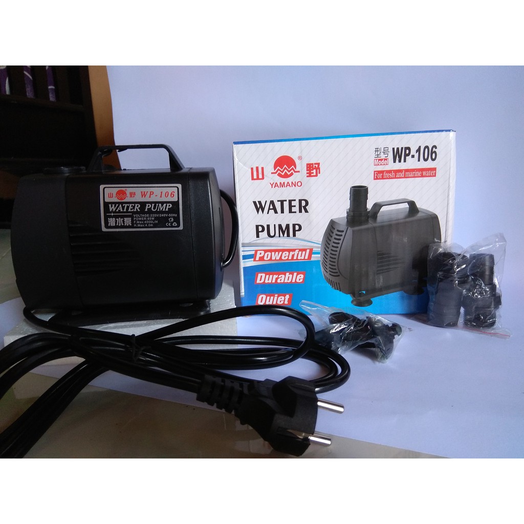 YAMANO 106 WP-106 Pompa Celup Filter Kolam Aquarium Hidroponik waterfall Low Watt Submersible Pump Power Head
