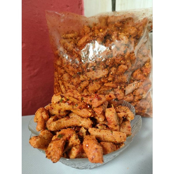 

Cemilan basreng kriuk pedas daun jeruk 250gram