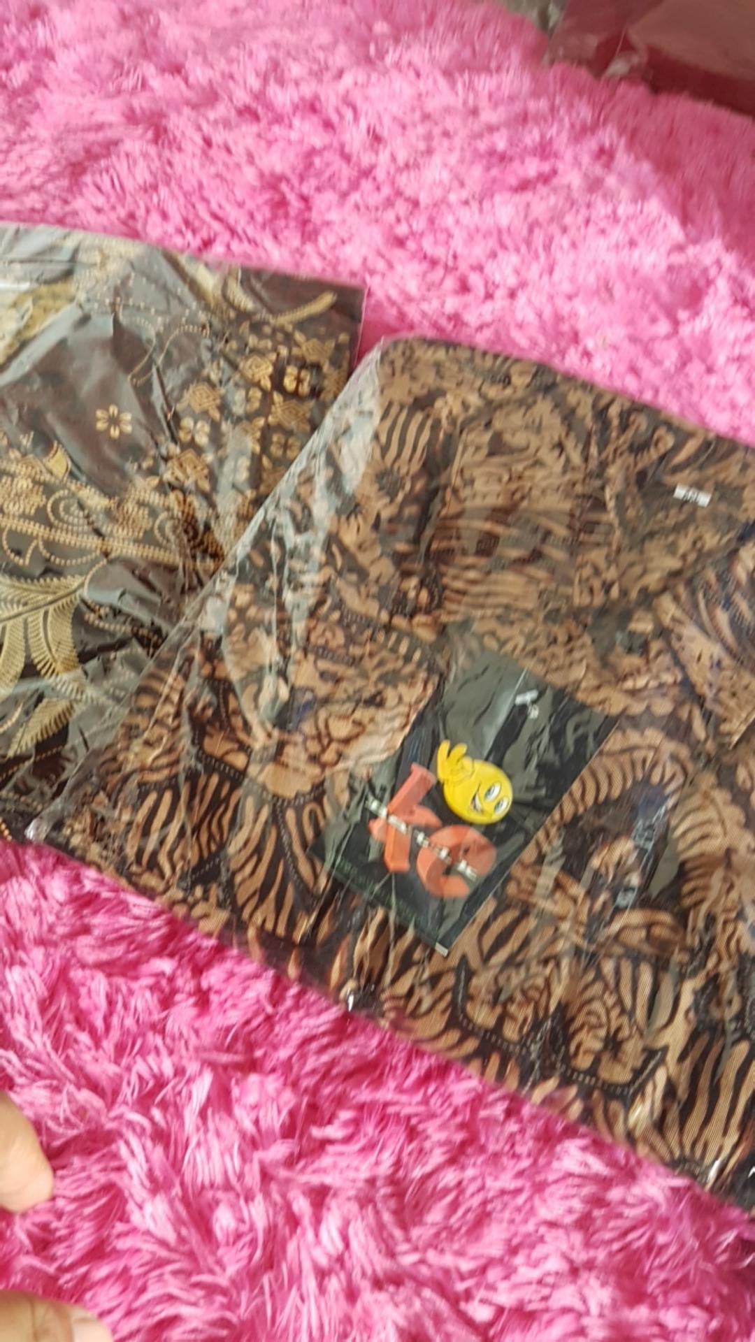 Kemeja Batik Kerja Big Size Jumbo Size Fit Xxl Ld 115 Warna Hitam Putih Casual Formal Kondangan I.76