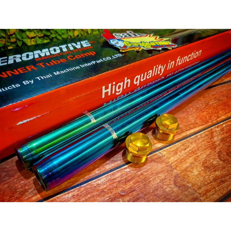 As Shock Depan Green Hijau Rainbow 26Mm Aeromotive Plus Tutup As Shock Sonic Satria Fu Ninja R Rr.