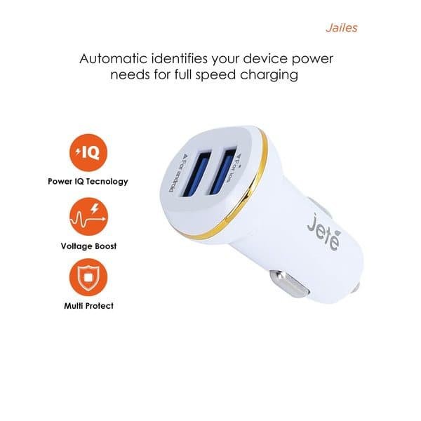 JETE JAILES 2.1A PLUGIN CHARGER MOBIL GARANSI RESMI JETE TERMURAH