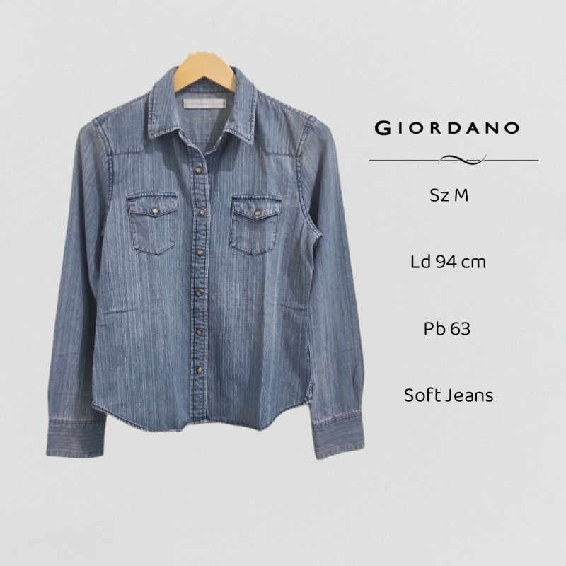 Kemeja jeans wanita Giordano preloved