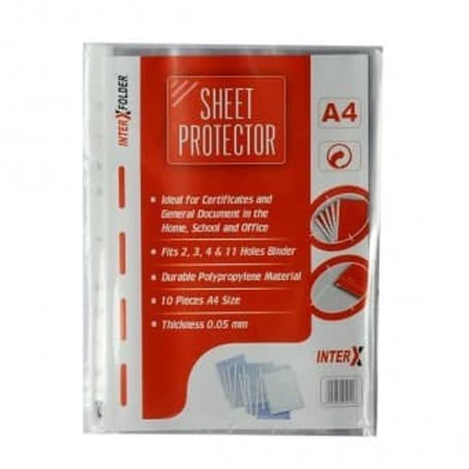 

Sheet Protector / PP Pockets A4 isi 10 Lembar - Inter X Folder