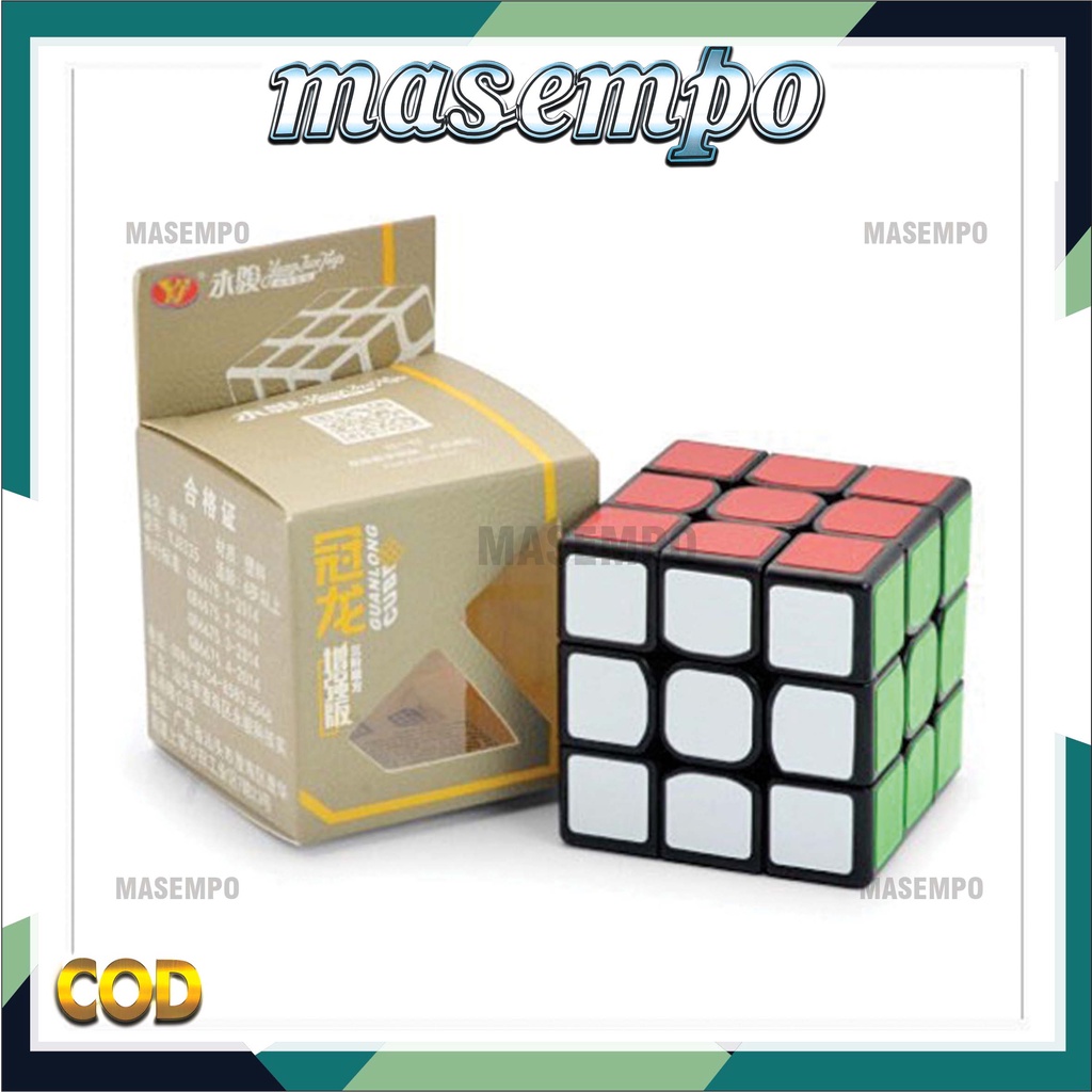 Rubik  3x3 Yongjun Guanlong Blackbase hitam V2 V3 (PROMO PILIH QIYI/SHENGSHOU/MF3) MURAH