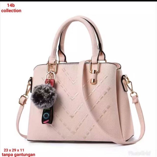 NEW COOM TAS WANITA HANDBAG BORDIER V TANPA POM2 14B