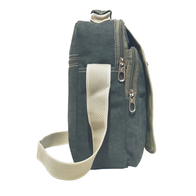 Tas BAEPACK Slempang Gaul Kanvas Vintage Classic Pria Wanita