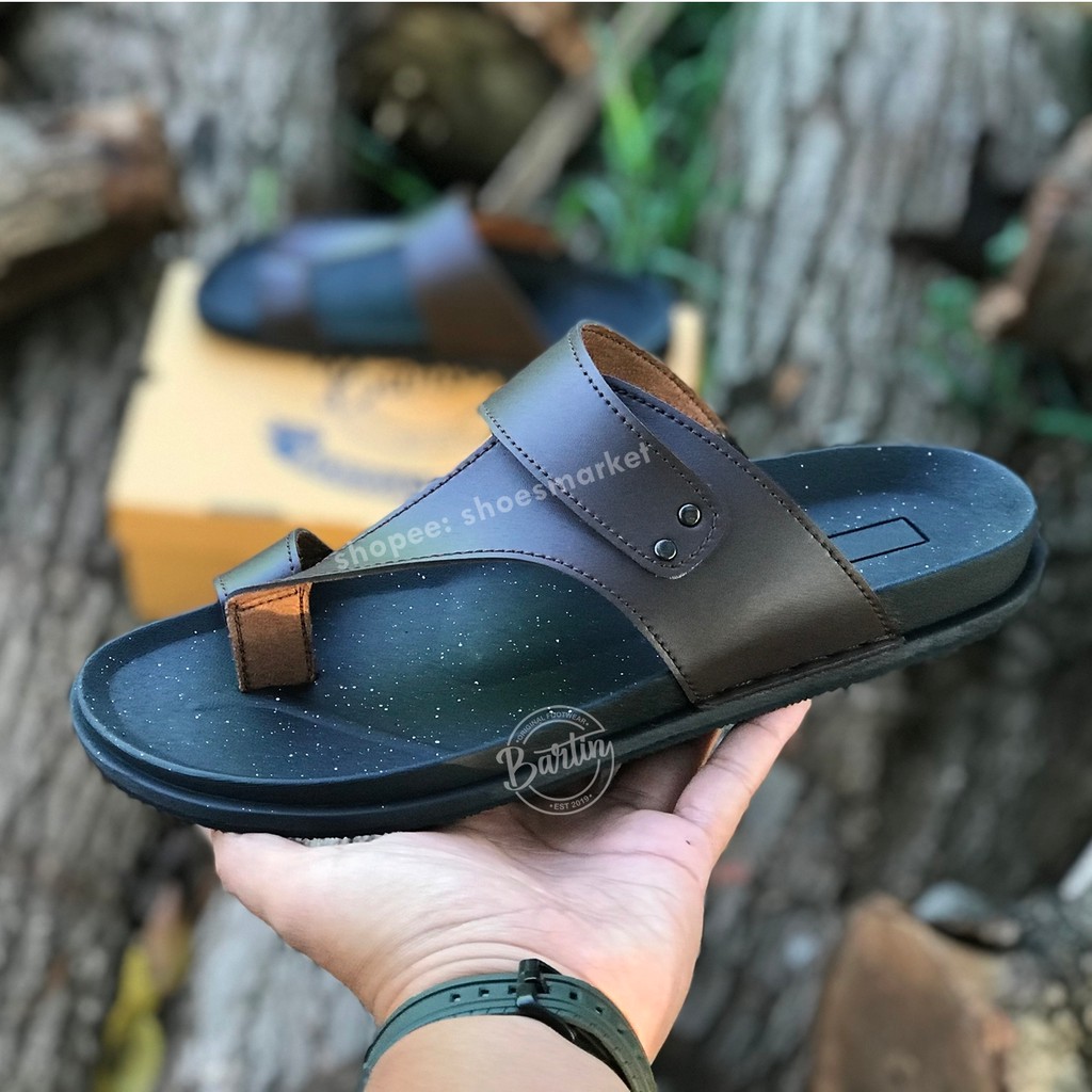 Barlin Sandal Jepit Pria Casual Black Brown