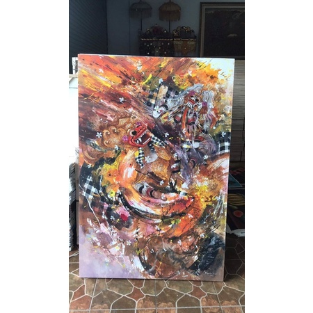 LUKISAN KANVAS BARONG BALI