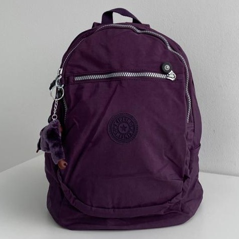 Tas Ransel Kipling Class Seoul S Medium Ungu Purple Plum Light Sekolah ORIGINAL Anak Jalan Laki Pria