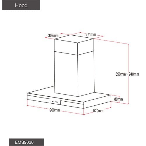 FOTILE Cooker Hood / RangeHood EMS9020 - Pengisap Asap Dapur