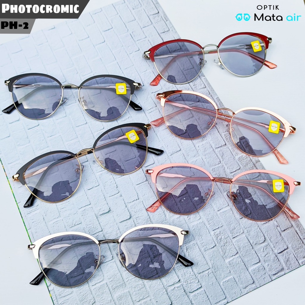 COD | Kacamata Photocromic Photogrey Anti UV Silau Matahari Pria Wanita Cowok Cewek | Potocromic PH2