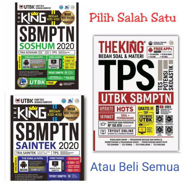 PAKET BUKU SBMPTN( SOSHUM - SAINTEK - TPS UTBK SBMPTN ...