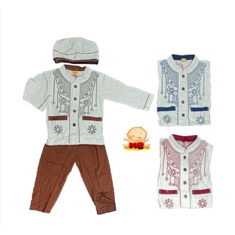 Baju Bayi Newborn koko Jumpsuit LAKI LAKI COWOK Lengan Panjang  Usia Umur 0 1 2 3 4 Bulan