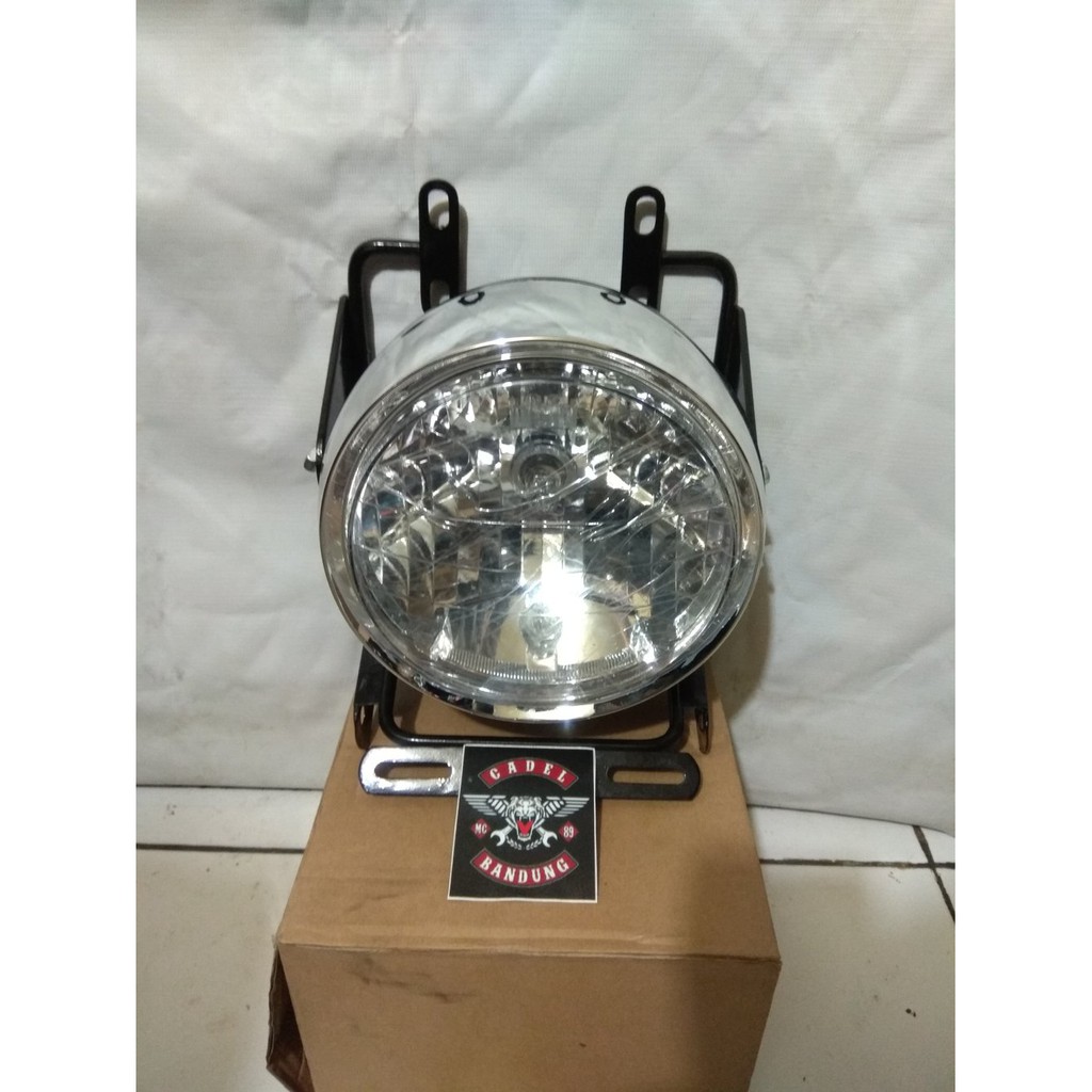 Braket Lampu Pesek New Megapro Set Headlamp Tiger Revo Batok Tiger Revo-Dudukan Lampu-Lampu Motor-Br