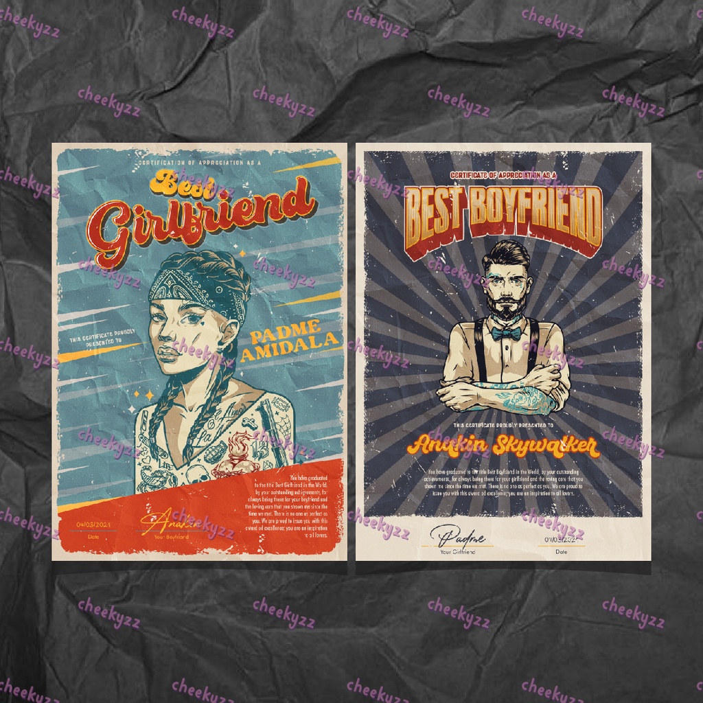 

Custom Certificate - Retro Version - Sertifikat Penghargaan