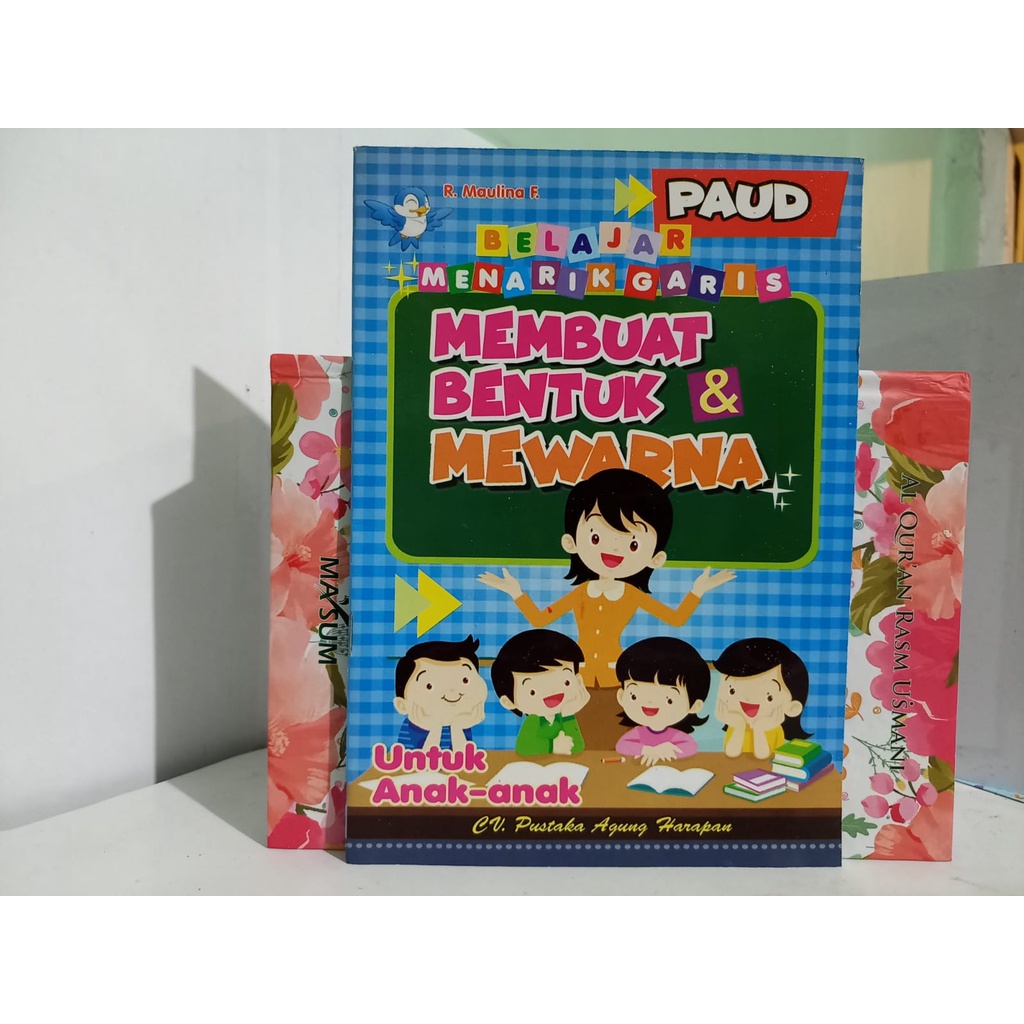 Buku Anak Menebali Garis Mengenal Bentuk dan Mewarnai TK