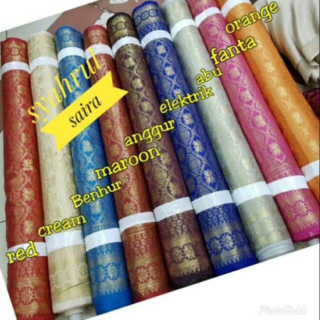 Kain songket/songket semi Palembang /kain songket tenun mesin