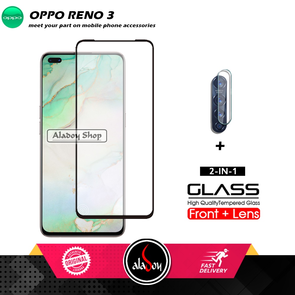 Tempered Glass Layar Oppo Reno 3 Free Tempered Glass Camera