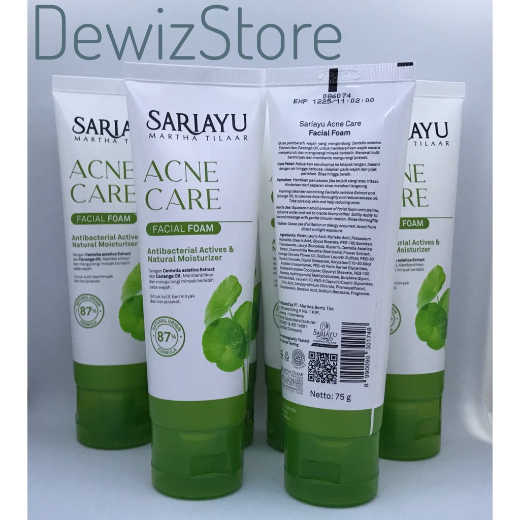 SARIAYU ACNE CARE FACIAL FOAM - 75gr