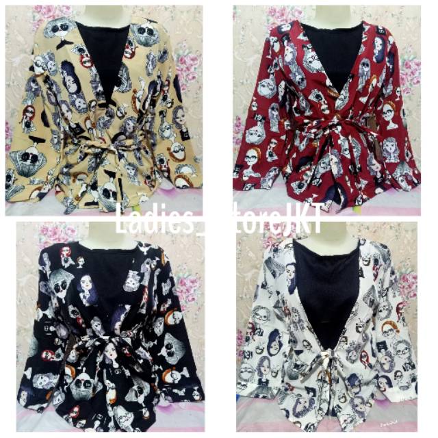 ATASAN KIMONO MOTIF RETRO