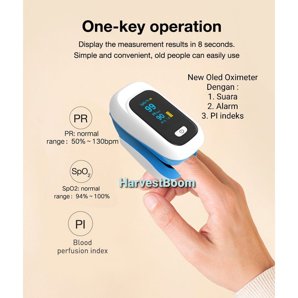 Oximeter fingertip Oxymeter saturasi pengukur kadar oksigen spo2 dan detak jantung