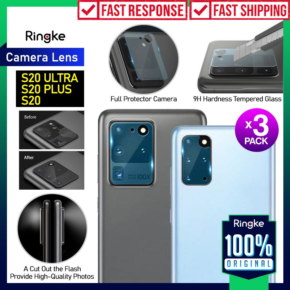 Tempered Glass Camera Samsung Galaxy S20 Ultra / S20 Plus / S20 Ringke Lens Protector