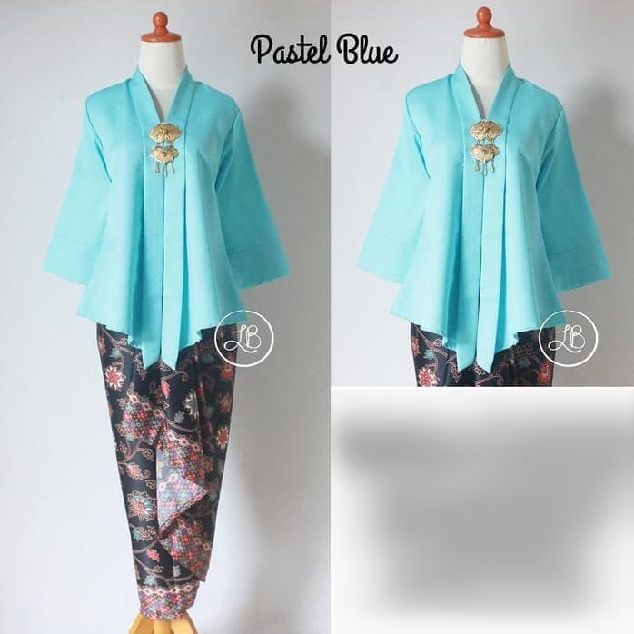 Setelan Kebaya Kutu Baru Floy Pastel Blue