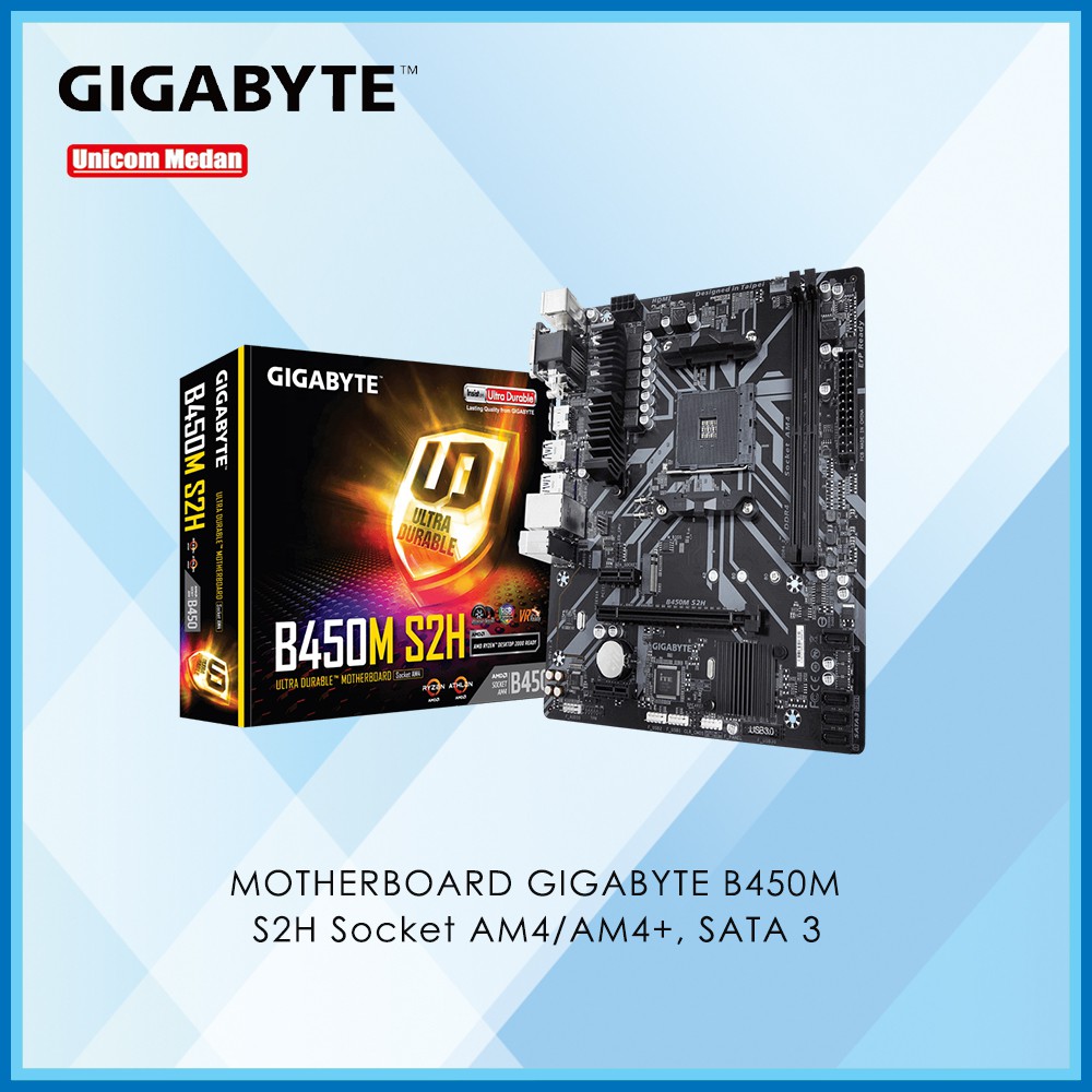 GIGABYTE B450M S2H Socket AM4/AM4+, SATA 3