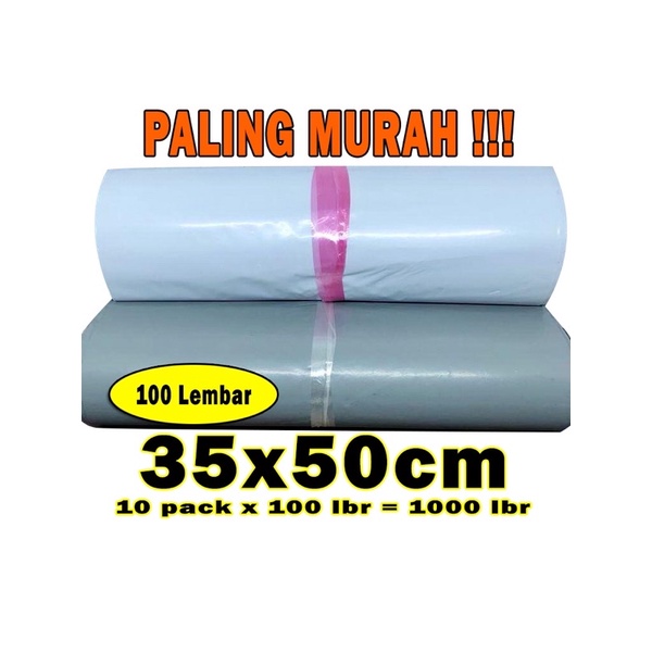 

10pak 35x50 plastik polymailer / kantong kurir / plastik packing lem / amplop plastik / polymailer