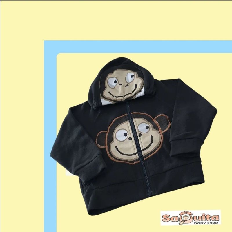 Jaket Anak Cowok Motif Monyet / Jaket Anak Cowok Lucu / Jaket Anak Cowok Murah