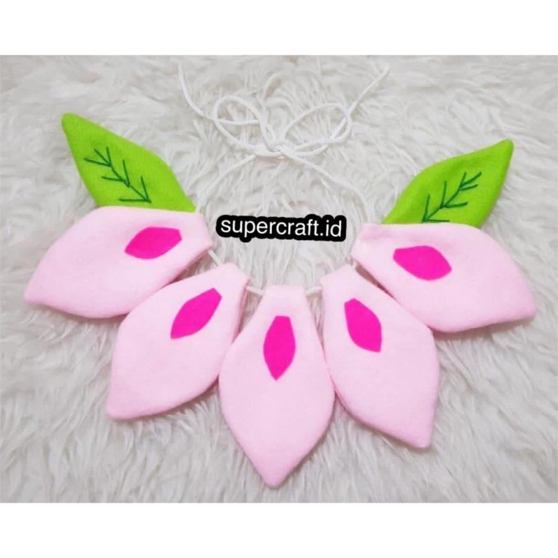 Kostum Bunga Pink Bando Bunga Tanaman Floral Flower