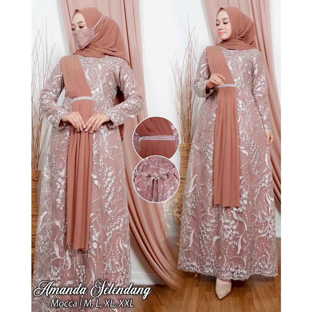 Gamis Pesta, Gamis Selendang, Gamis Pesta Terbaru, Dress Tille Terbaru