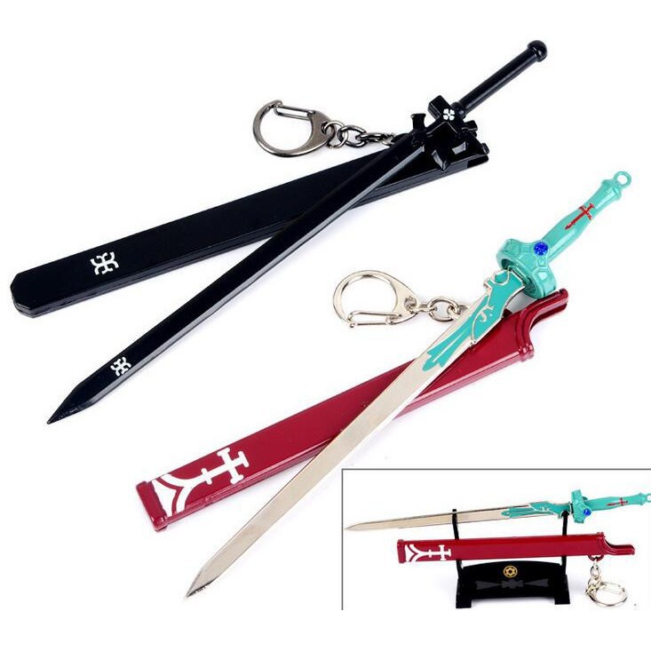 Set Miniatur Pedang Kirito dan Asuna Anime Sword Art Online